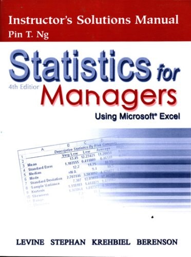Statistics for Managers Using Microsoft Excel