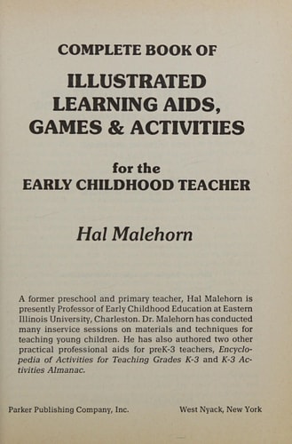 Complete Book of Illustrated Learning AIDS, Games And Activities for the Early Childhood Teacher