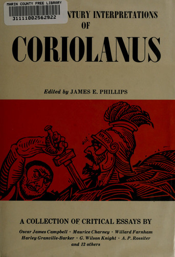 Twentieth century interpretations of Coriolanus;: A collection of critical essays