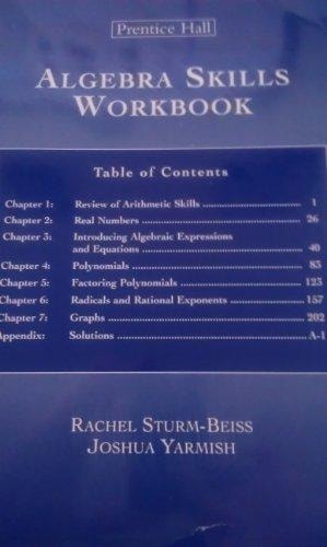 Algebra Skills Workbook