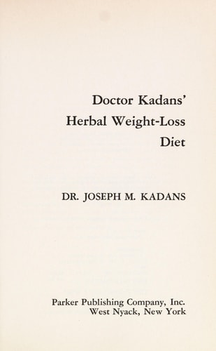 Doctor Kadans' Herbal Weight Loss Diet