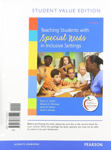 Teaching Students with Special Needs in Inclusive Settings, Student Value Edition