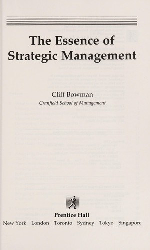 Essence of Strategic Management