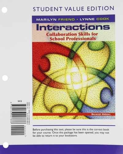 Interactions Collaboration Skills for School Professionals, Student Value Edition