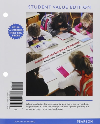 Measurement and Assessment in Teaching, Student Value Edition