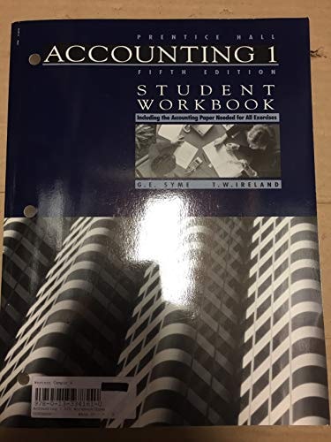 Accounting 1, Fifth Edition. Student Workbook