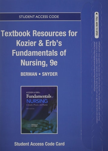 Textbook Resources for Kozier and Erb's Fundamentals of Nursing -- Access Card