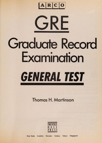 *Graduate Record Exam Gnrl Tst