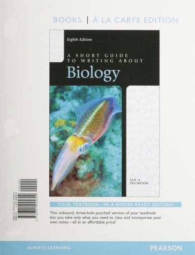 A Short Guide to Writing About Biology + Mywritinglab Access Card Books a La Carte Edition