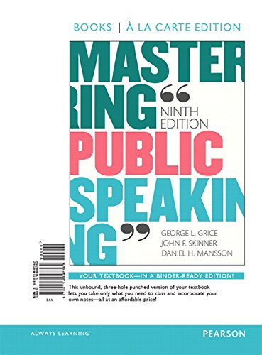 Mastering Public Speaking, Books a la Carte Edition Plus Revel -- Access Card Package
