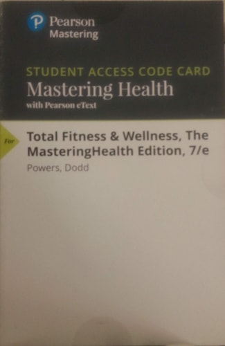 MasteringHealth with Pearson eText -- ValuePack Access Card -- for Total Fitness & Wellness, The MasteringHealth Edition