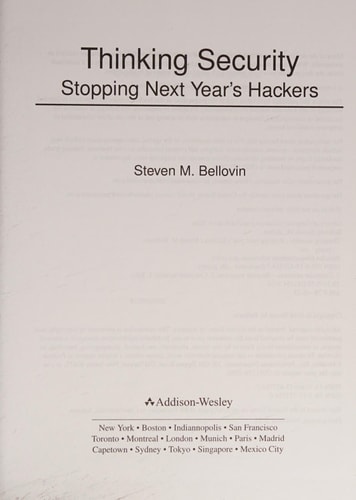 Thinking Security Stopping Next Year's Hackers
