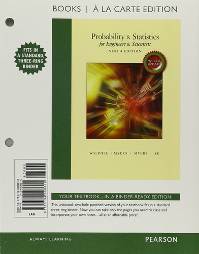 Probability & Statistics for Engineers & Scientists MyStatLab Update