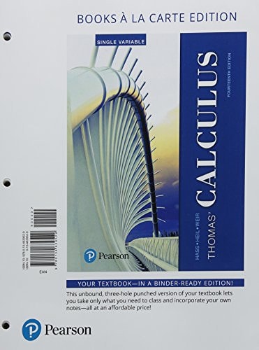 Thomas' Calculus, Single Variable, Books a la Carte Edition plus MyLab Math with Pearson eText -- 24-Month Access Card Package