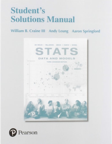 Student Solutions Manual for Stats Data and Models, Third Canadian Edition