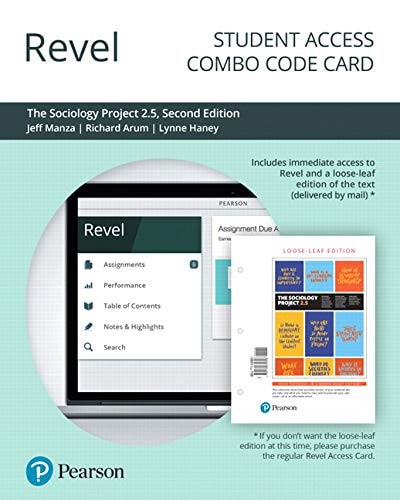 Revel for the Sociology Project 2.5 Introducing the Sociological Imagination -- Combo Access Card