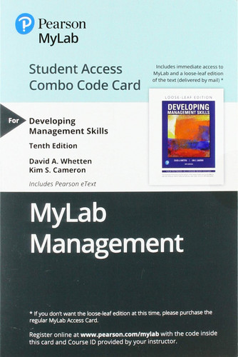 MyLab Management with Pearson eText + Print Combo Access Code for Developing Management Skills