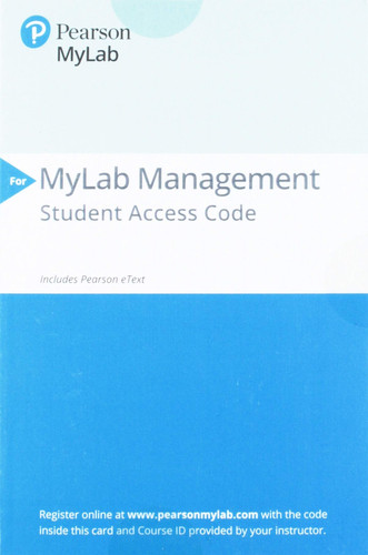2019 MyLab Management with Pearson eText Access Code for Developing Management Skills