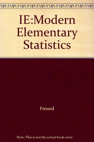 Ie: Modern Elementary Statistics