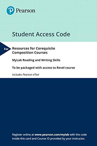 Mylab Reading and Writing Skills -- Valuepack Access Card -- For Resources for Corequisite Composition Courses