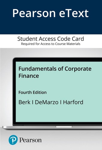 Pearson eText Fundamentals of Corporate Finance -- Access Card