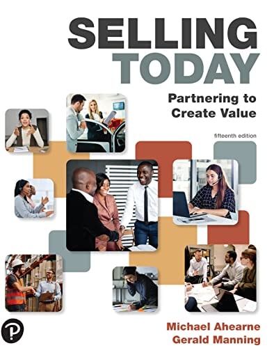 Selling Today Partnering to Create Value