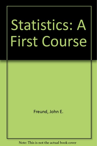 Statistics A First Course