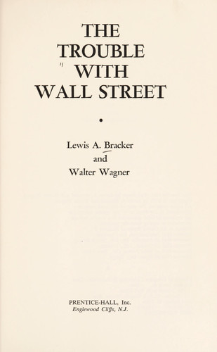 The trouble with Wall Street