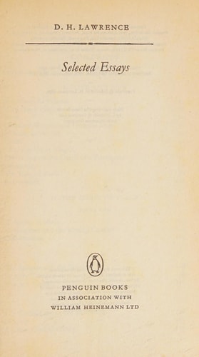 Selected Essays