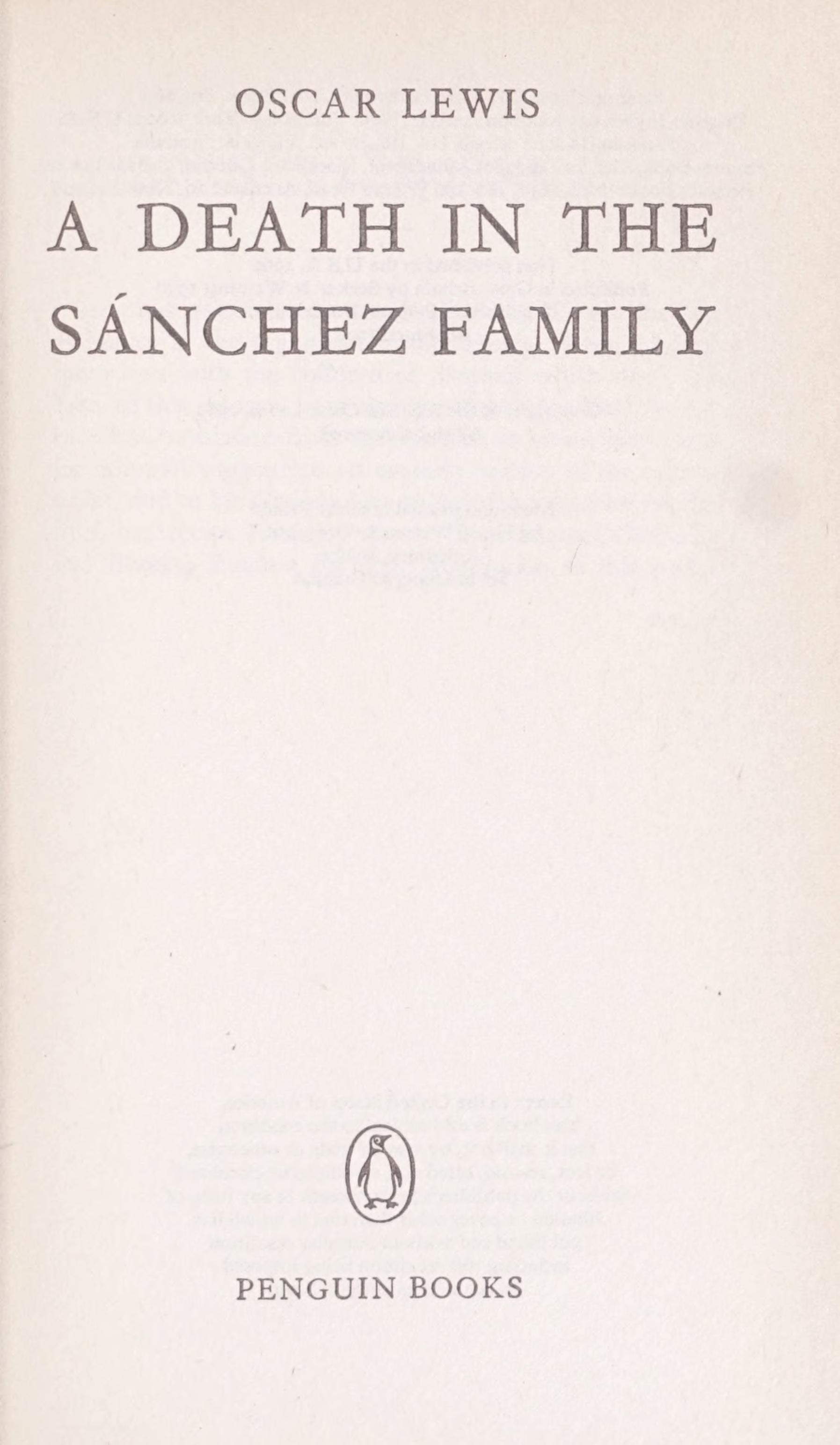A Death in the Sanchez Family