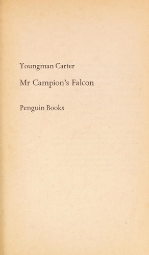 Mr. Campion's Falcon