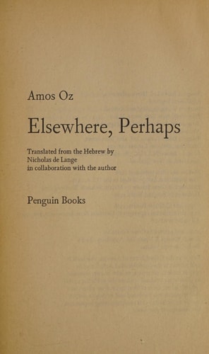Elsewhere, Perhaps