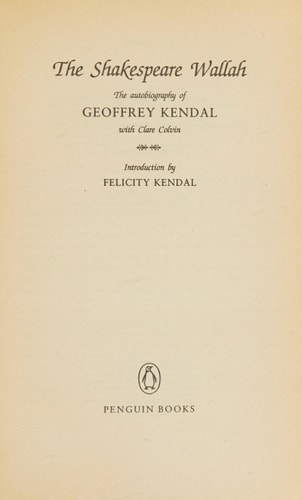 Shakespeare Wallah Autobiography