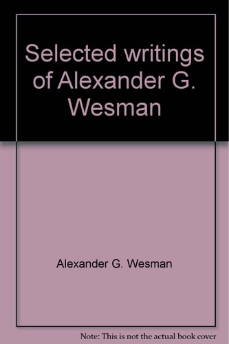 Selected Writings of Alexander G. Wesman