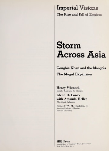 Storm across Asia: Genghis Khan and the Mongols