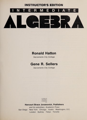 Intermediate Algebra