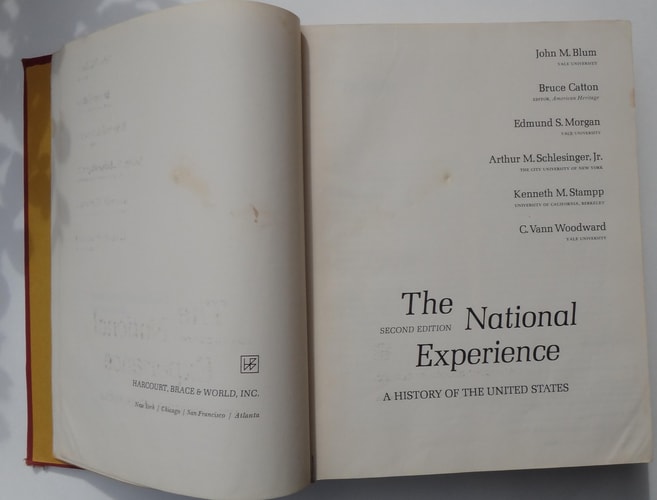 The National Experience; a History of the United States