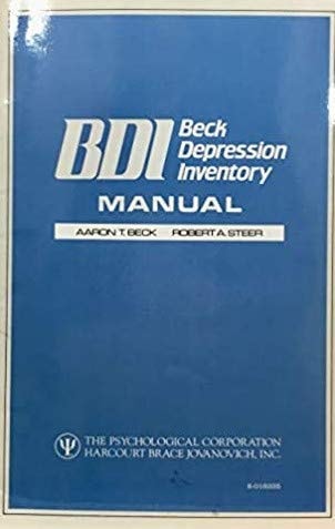 BDI-II, Beck Depression Inventory Manual