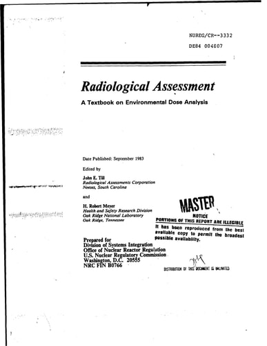 Radiological Assessment: A Textbook on Environmental Dose Analysis