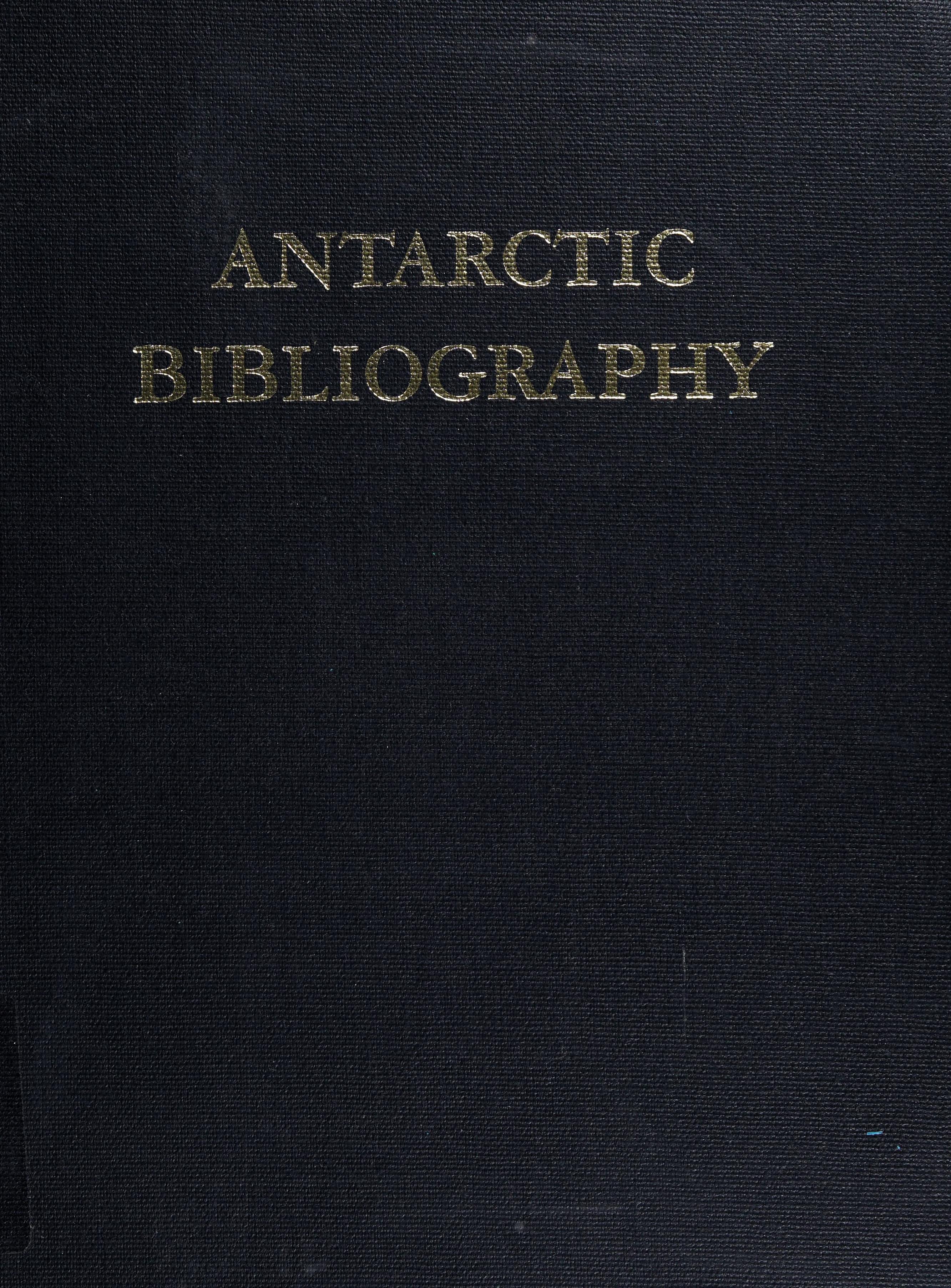 Antarctic Bibliography, 1991