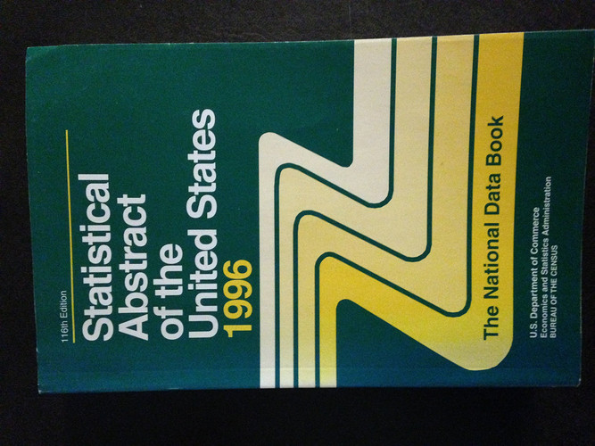 Statistical Abstract of the United States 1996 The National Data Book