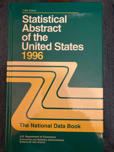 Statistical Abstract of the United States, 1996 The National Data Book