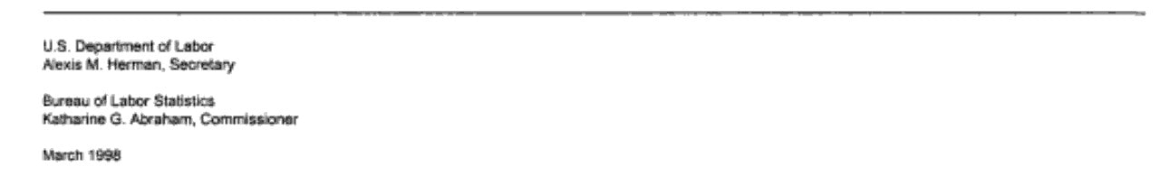 Occupational Compensation Survey National Summary, 1996