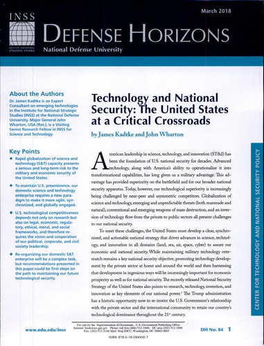 Technology and National Security The United States at a Critical Crossroads