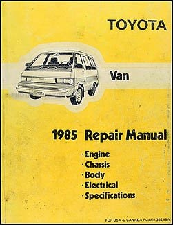 Toyota Van 1985 Repair Manual