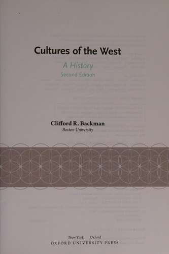 Cultures of the West: A History