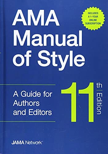 AMA Manual of Style: A Guide for Authors and Editors