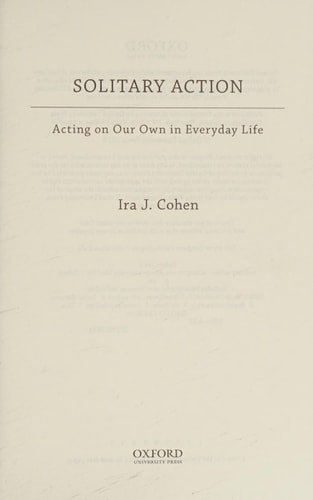 Solitary Action: Acting on Our Own in Everyday Life