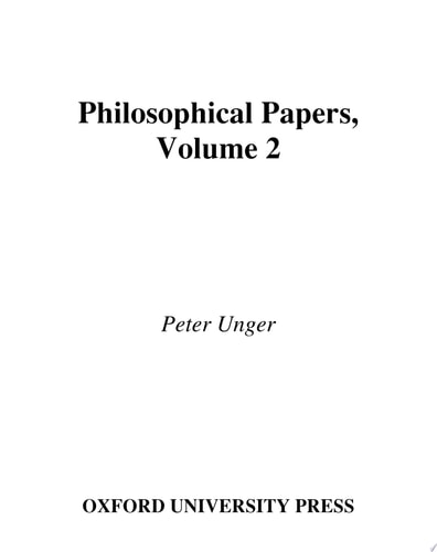 Philosophical Papers: Volume Two