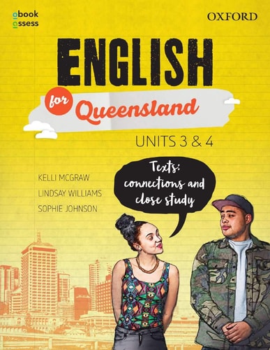 English for Queensland Units 3&4: Student Book + Obook Assess
